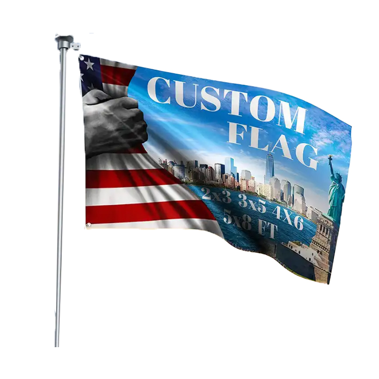 Custom 2x4ft 3x5ft Flag Digital Printing Banners Outdoor Advertising Flying Country Nation Company Pole Flag Banners